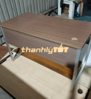 Thanh lý bàn làm việc 1m2x60 giá rẻ – Chân sắt, chắc chắn, bền đẹp