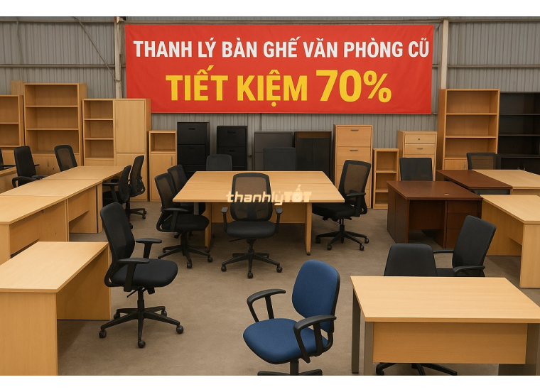 Thanh lý bàn ghế văn phòng cũ TPHCM, Đẹp, Bền, Tiết Kiệm 70%